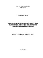 Pháp luật về thu hồi đất để phát triển kinh tế  xã hội vì lợi ích của Nhà nước và cộng đồng qua thực tiễn tại huyện Thường Tín Thành phố Hà Nội