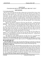 CHUYÊN đề ỨNG DỤNG bản đồ tư DUY TRONG dạy  học NGỮ văn 9 