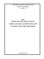 SKKN  HƯỚNG dẫn học SINH xây DỰNG “CHIẾN lược học tập môn TIẾNG ANH” ở TRƯỜNG TRUNG học PHỔ THÔNG 
