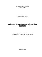 Pháp luật về hợp đồng giúp việc gia đình ở Việt Nam
