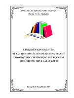SKKN tích hợp câu hỏi có nội dung thực tế trong dạy học chương động lực học chất điểm chương trình vật lí lớp 10 