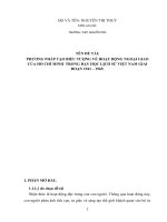SKKN phương pháp tạo biểu tượng về hoạt động ngoại giao của hồ chí minh trong dạy học lịch sử việt nam giai đoạn 1941 1969 