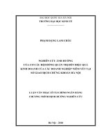Nghiên cứu ảnh hưởng của cơ cấu hội đồng quản trị đến hiệu quả kinh doanh của các doanh nghiệp niêm yết tại sở giao dịch chứng khoán hà nội 