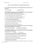 TRẮC NGHIỆM bài 1 2 3   SINH học 12