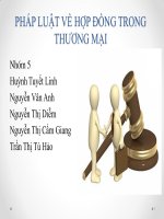 Bài giảng pháp luận về hợp đồng trong thương mại  Môn luật kinh tế