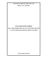 Một số biện pháp dạy kỹ năng sống cho trẻ 5 6 tuổi tại trường mầm non 