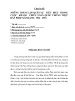 Những thắng lợi quân sự tiêu biểu trong cuộc kháng chiến toàn quốc chống thực dân Pháp xâm lược 1946  1954