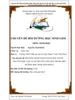 Chuyên đề phương pháp nhận dạng bài tập di truyền độc lập và di truyền liên kết trong bồi dưỡng học sinh giỏi sinh 9 