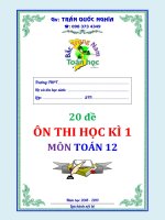 Ôn thi học kì 1 môn toán lớp 12