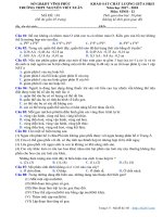 Đề KSCL giữa HK2 sinh học 12 năm 2017 – 2018 trường nguyễn viết xuân – vĩnh phúc 