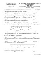 Đề kiểm tra lần 1 toán 12 năm 2019 2020 trường hàn thuyên bắc ninh 