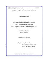 Đánh giá kết quả phẫu thuật thay van động mạch chủ qua đường mổ nửa trên xương ức 