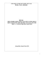 Một số biện pháp nâng cao chất lượng hoạt động khám phá môi trường xung quanh cho trẻ 5 6 tuổi 