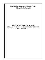 Một số biện pháp phát triển ngôn ngữ cho trẻ 3 4  tuổi 