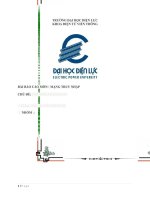 BÀI BÁO CÁO MÔN MẠNG TRUY NHẬP