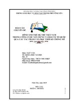 HÌNH ẢNH THẾ hệ TRẺ VIỆT NAM TRONG CÔNG CUỘC xây DỰNG và bảo vệ tổ QUỐC QUA các tác PHẨM văn học THỜI kì CHỐNG mĩ 