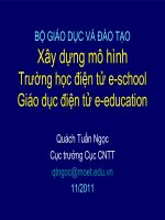 slide thuyết trình xây dựng mô hìnhtrường học điện tử e school, giáo dục điện tử e education 