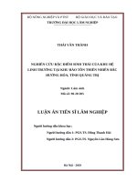 Nghiên cứu đặc điểm sinh thái của linh trưởng tại khu bảo tồn thiên nhiên bắc hướng hóa, tỉnh quảng trị 