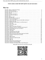 toàn cảnh 3 năm  đề thi THPT quốc gia 2017 2018 2019 theo chủ đề