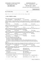 Đề kiểm tra hóa học 12 hệ số 2 bài 1 năm 2018 2019 trường quốc tế á châu TP  HCM 