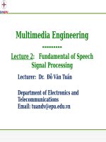 ĐIỆN tử VIỄN THÔNG chapter 2   fundamental of speech signal processing khotailieu 