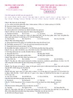 Thư viện đề 2020 đề số 14 thi thử THPT 2020   THPT chuyên thái bình 1