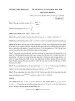 de kscl toan 11 lan 1 nam 2019 2020 truong thpt dong dau vinh phuc 