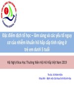 Đặc điểm dịch tể học – lâm sàng và các yếu tố nguy cơ của nhiễm khuẩn hô hấp cấp tính nặng ở trẻ em dưới 5 tuổi