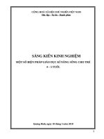 Một số biện pháp giáo dục kỹ năng sống cho trẻ  4  5 tuổi 