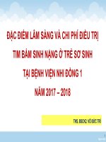 ĐẶC ĐIỂM LÂM SÀNG VÀ CHI PHÍ ĐIỀU TRỊ TIM BẨM SINH NẶNG Ở TRẺ SƠ SINH TẠI BỆNH VIỆN NHI ĐỒNG 1 NĂM 2017 – 2018