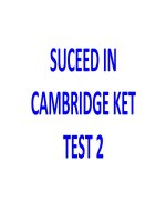 SUCEED KET TEST 2 kho tài liệu học tiếng anh 