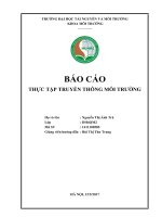 BÁO CÁO THỰC TẬP TRUYỀN THÔNG MÔI TRƯỜNG:  XÂY DỰNG KẾ HOẠCH VÀ TỔ CHỨC THỰC HIỆN CHƯƠNG TRÌNH TẬP HUẤN NÂNG CAO Ý THỨC NGƯỜI DÂN VỀ VIỆC KHÔNG XẢ RÁC BỪA BÃI,THU GOM RÁC THẢI TRÊN BỜ BIỂN TẠI THỊ TRẤN QUẤT LÂM,  HUYỆN GIAO THỦY, TỈNH NAM ĐỊNH
