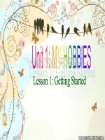 Unit 1 1 my hobbies getting started kho tài liệu học tiếng anh 