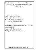 CHUYÊN đề bồi DƯỠNG học SINH GIỎI  môn vật lý phương pháp giải bài tập vật lý THCS phần chuyển động cơ học 