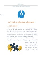 Bi quyet luyen nghe tieng anh kho tài liệu học tiếng anh 