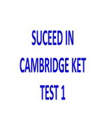 SUCEED KET TEST 1 kho tài liệu học tiếng anh 