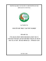 CHUYÊN ĐỀ THỰC TẬP TỐT NGHIỆP: ỨNG DỤNG PHẦN MỀM MICROSTATION V8I VÀ VIETMAP THÀNH LẬP BẢN ĐỒ HIỆN TRẠNG SỬ DỤNG ĐẤT XÃ AN MỸ  HUYỆN BÌNH LỤC  TỈNH HÀ NAM