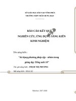 SKKN sử dụng phương pháp cặp nhóm trong trong tiếng anh 10