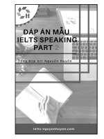 DAP AN MAU IELTS SPEAKING PART 2   ieltsnguyenhuyen kho tài liệu học tiếng anh 
