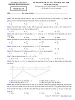 Đề khảo sát toán 12 lần 1 năm 2019 2020 trường ngô gia tự vĩnh phúc 