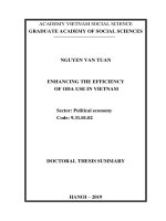 Tăng cường hiệu quả sử dụng nguồn vốn ODA ở việt nam tiếng anh 