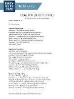 Ideas for common IELTS topics v1 1 05082017 kho tài liệu học tiếng anh 