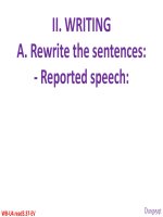 UNIT 3 4 REPORTED SPEECH kho tài liệu học tiếng anh 