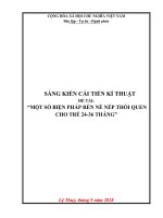 Một số biện pháp rèn luyện nề nếp, thói quen cho trẻ 24 36 tháng 