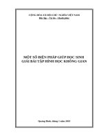 SKKN một số biện pháp giúp học sinh giải bài tập hình học không gian 