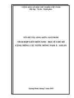 SKKN tích hợp liên môn anh – địa về chủ đề cộng đồng các nước đông nam á  