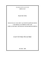 Tội sản xuất, tàng trữ, vận chuyển, buôn bán hàng cấm trong Luật hình sự Việt Nam (Trên cơ sở thực tiễn địa bàn thành phố Hải Phòng).
