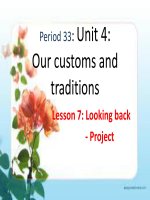 Unit 04 our customs and traditions lesson 7 looking back  project kho tài liệu học tiếng anh 