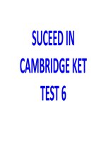 SUCEED KET TEST 6 kho tài liệu học tiếng anh 