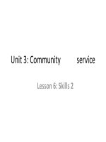 Unit 3 6 community service lesson 5 skills 2 kho tài liệu học tiếng anh 